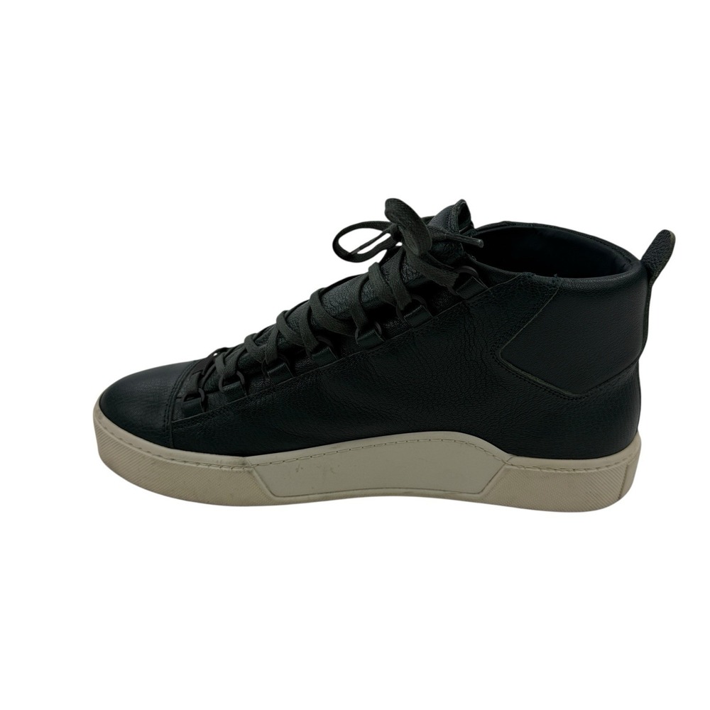 Balenciaga Green Leather High Top Designer Shoes Men's Size‎ 44 Style 449678 - Picture 8 of 12